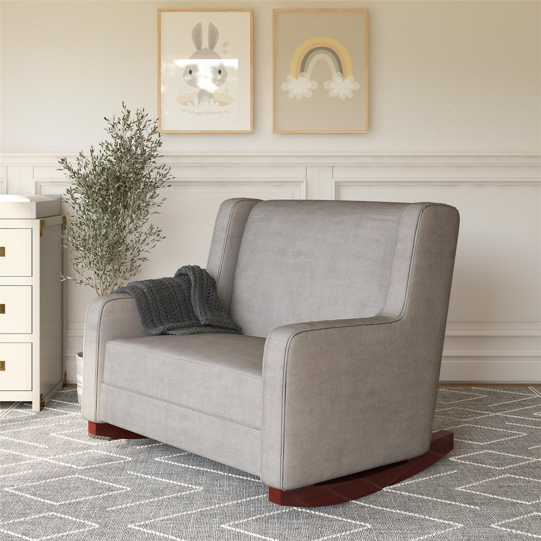 Extra Wide Hadley Double Rocker Chair -  Taupe