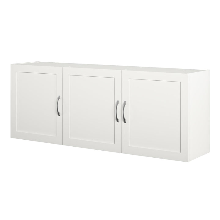 Basin Framed 54 Inch Wall Cabinet with 6 Shelves - White - 3 Door