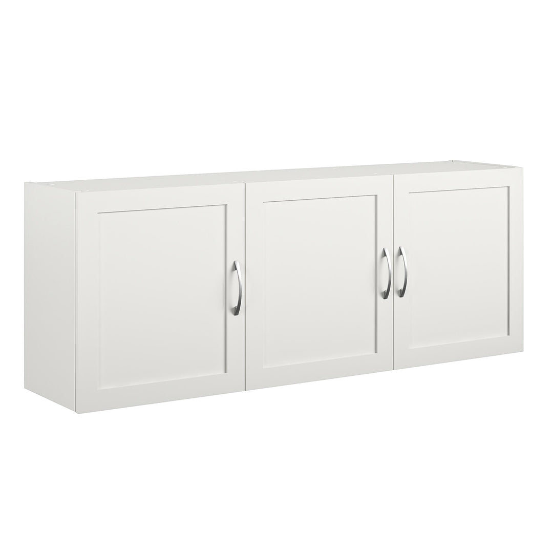 Basin Framed 54 Inch Wall Cabinet with 6 Shelves - White - 3 Door