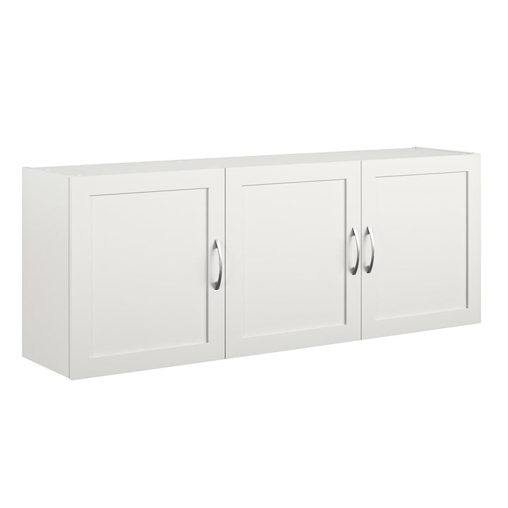 Basin Framed 54 Inch Wall Cabinet with 6 Shelves - White - 3 Door