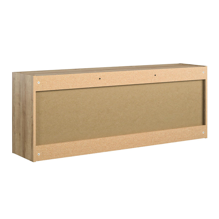 Basin Framed 54 Inch Wall Cabinet with 6 Shelves - Natural