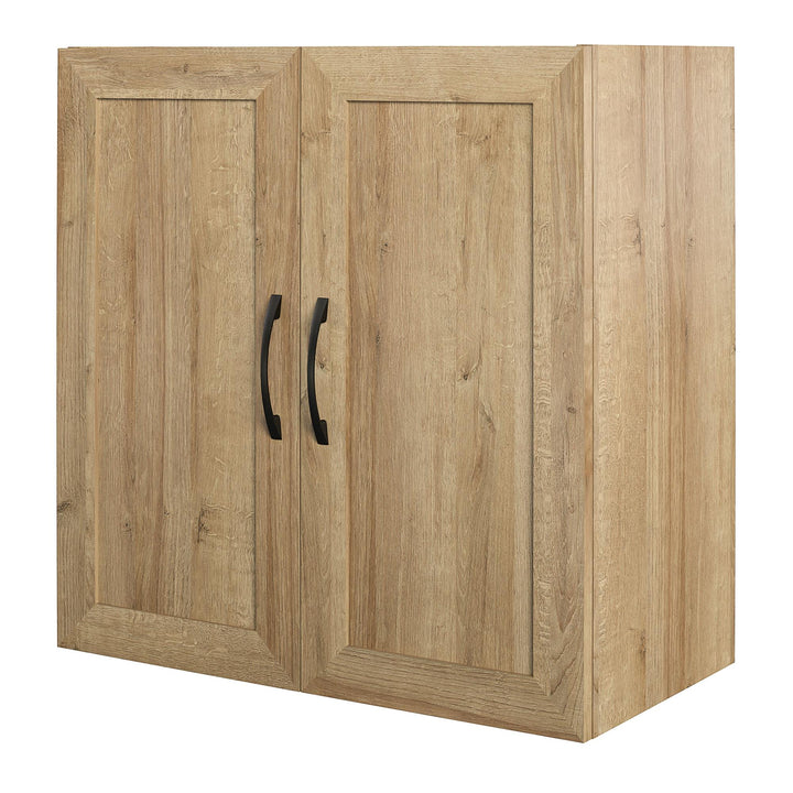 Basin Framed 24 Inch Wall Cabinet with 2 Shelves - Natural - 2 Door
