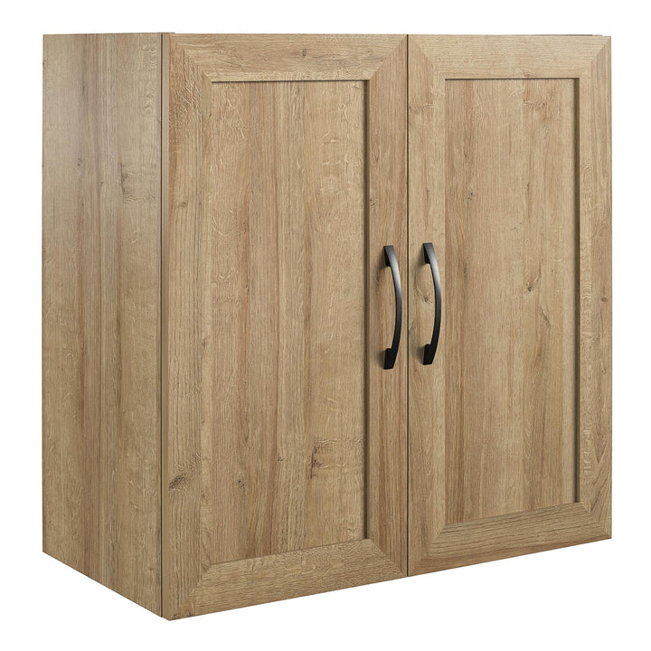 Basin Framed 24 Inch Wall Cabinet with 2 Shelves - Natural - 2 Door