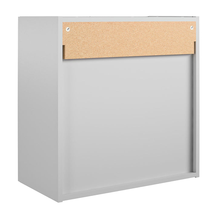 Basin Framed 24 Inch Wall Cabinet with 2 Shelves - Dove Gray