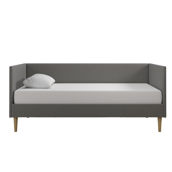 Franklin Mid Century Upholstered Daybed Contemporary Design - Grey Linen - Twin