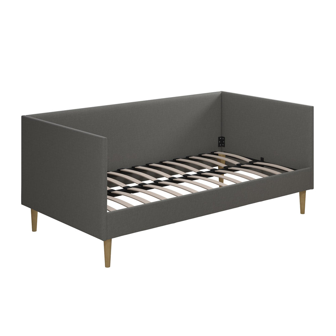 Franklin Mid Century Upholstered Daybed Contemporary Design - Grey Linen - Twin