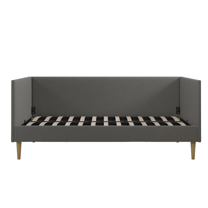 Franklin Mid Century Upholstered Daybed Contemporary Design - Grey Linen - Twin