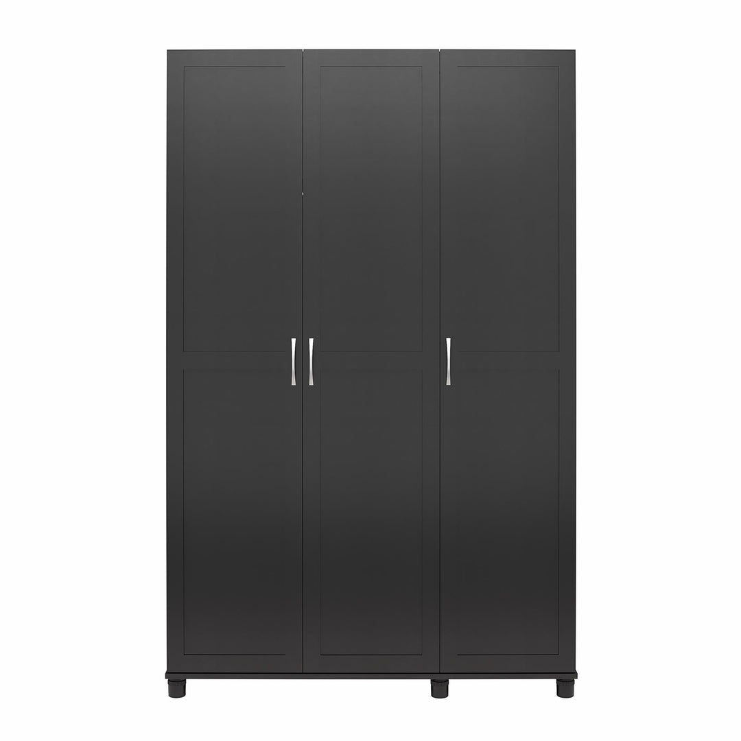 Basin Framed 3 Door Wardrobe - Black
