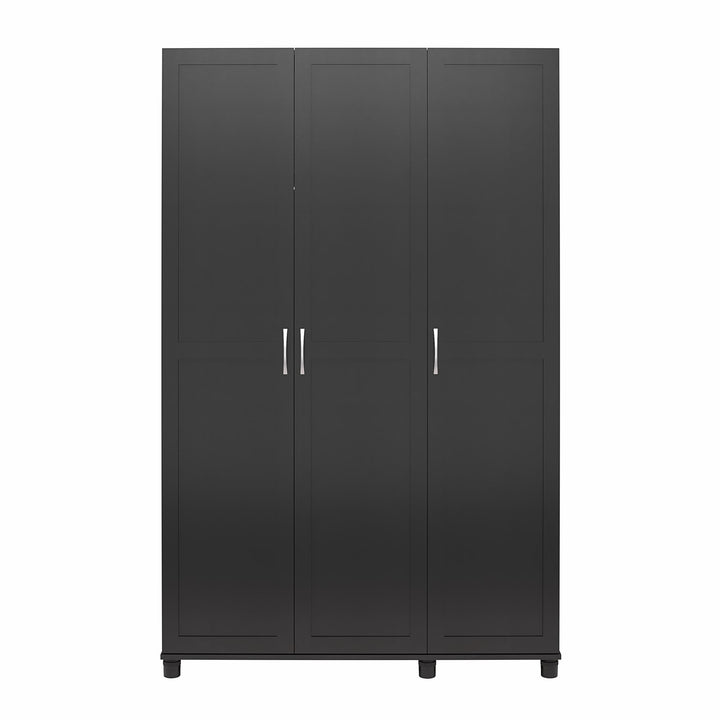 Basin Framed 3 Door Wardrobe - Black