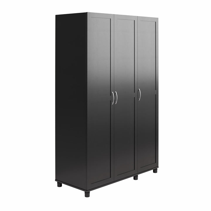 Basin Framed 3 Door Wardrobe - Black
