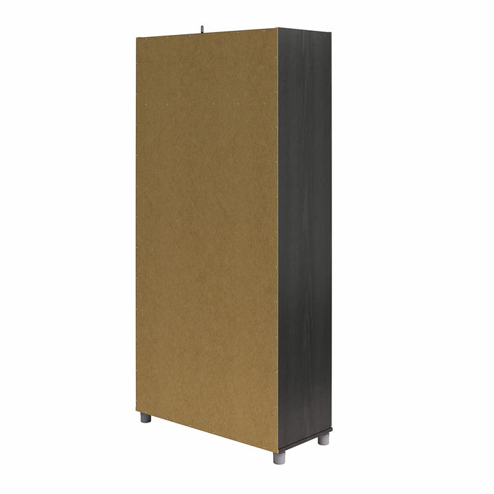 Camberly Framed 36 Inch Utility Storage Cabinet - Black Oak