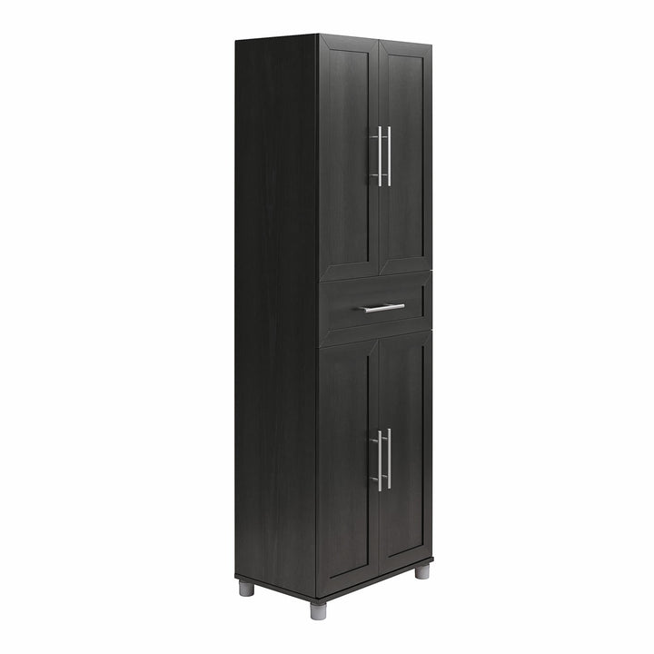 Camberly Framed Drawer and Door Cabinet -  Black Oak