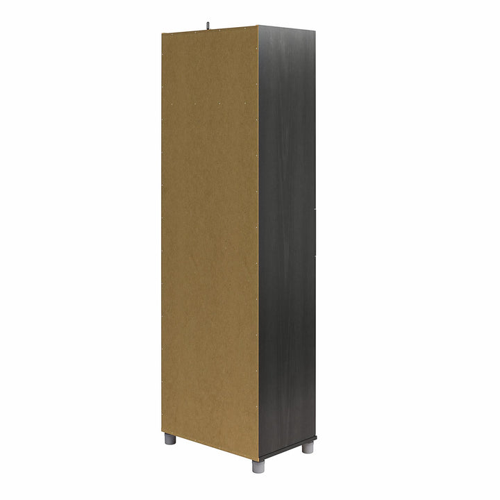 4 Door Storage Cabinet with 1 Drawer -  Black Oak