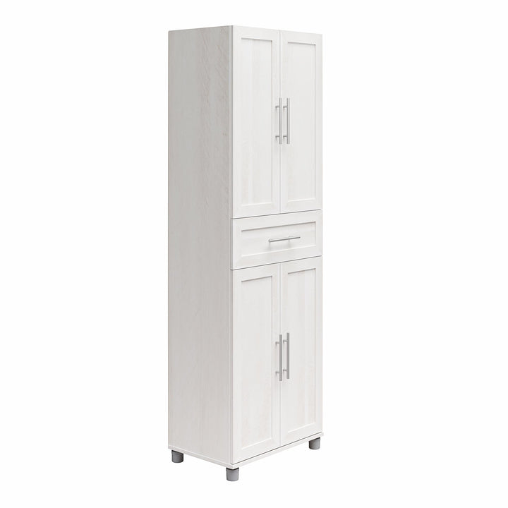 Modern Design Storage Cabinet -  Ivory Oak