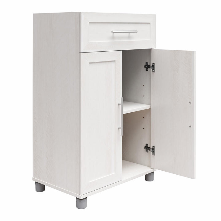 Camberly Framed 2 Door/1 Drawer Storage Cabinet - Ivory Oak