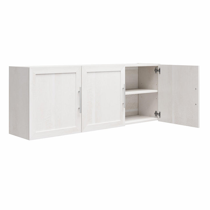 54 Inch Wall Cabinet with Frame -  Ivory Oak
