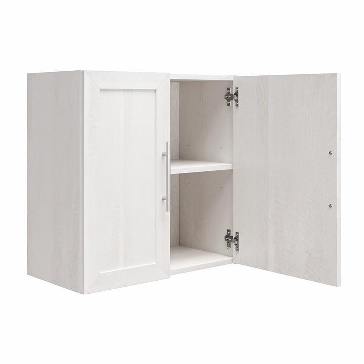 Wall Cabinet with Framed Design -  Ivory Oak