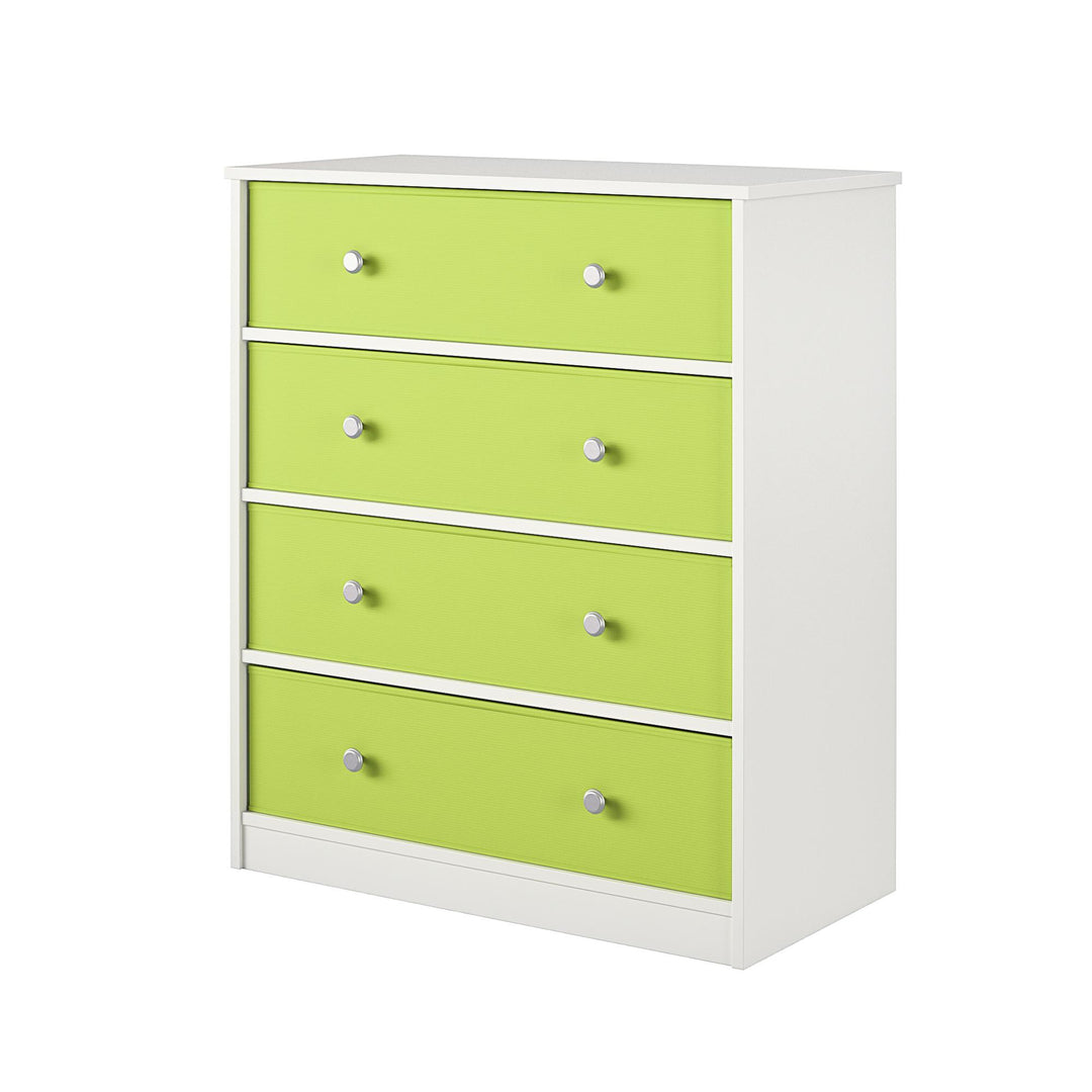 Mya Park Tall Dresser with 4 Fabric Storage Bins - Apple Green