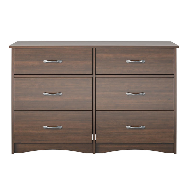 wide 6 drawer dresser rustic  - Cherry Oak