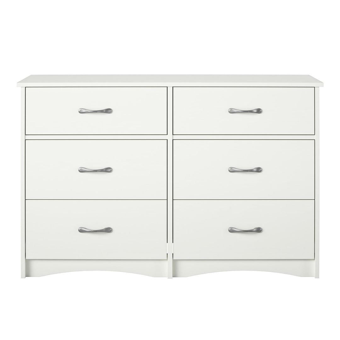 modern 6 drawer dresser  - Ivory Oak