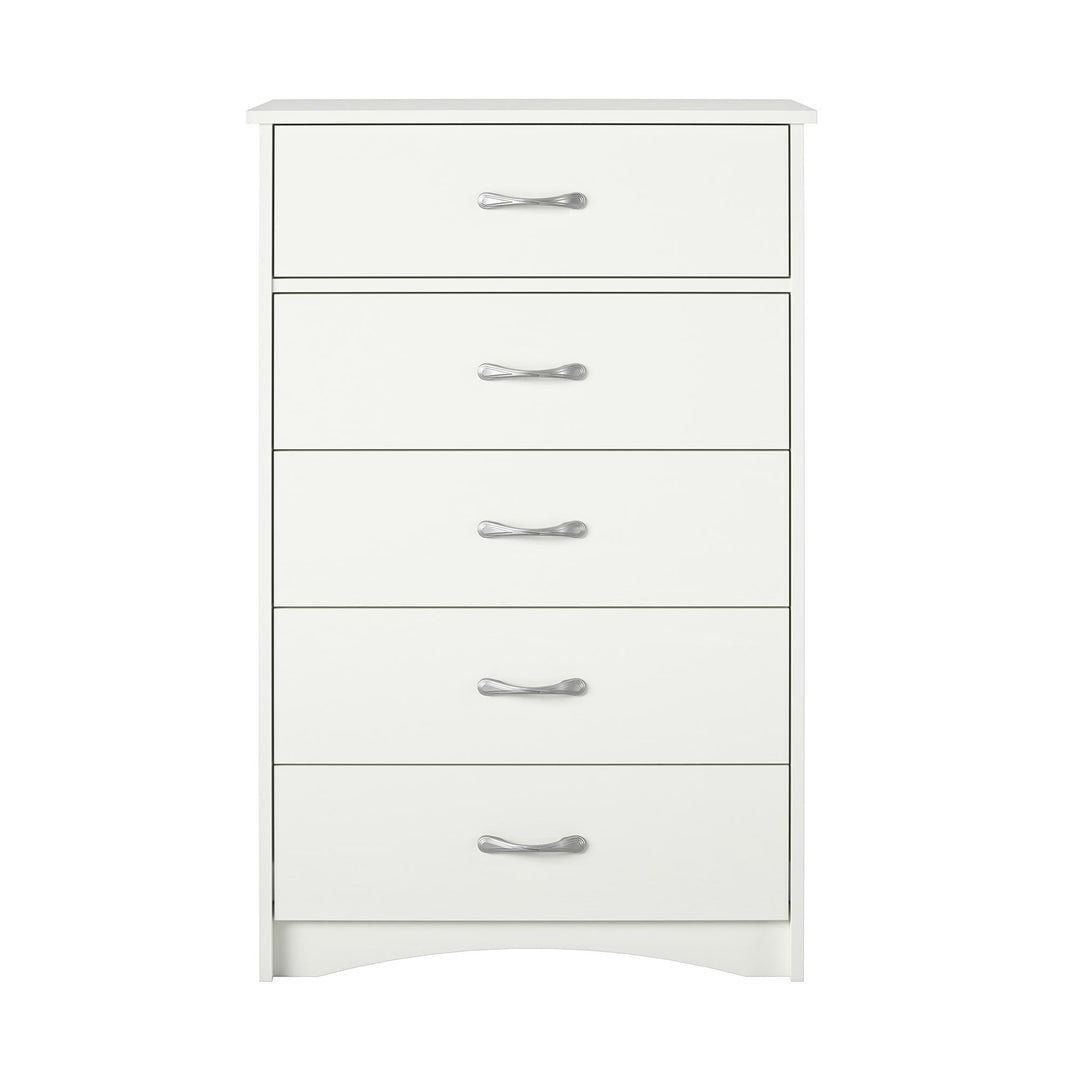 tall 5 drawer dresser  - Ivory Oak