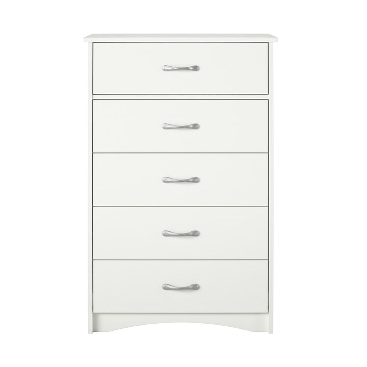 tall 5 drawer dresser  - Ivory Oak