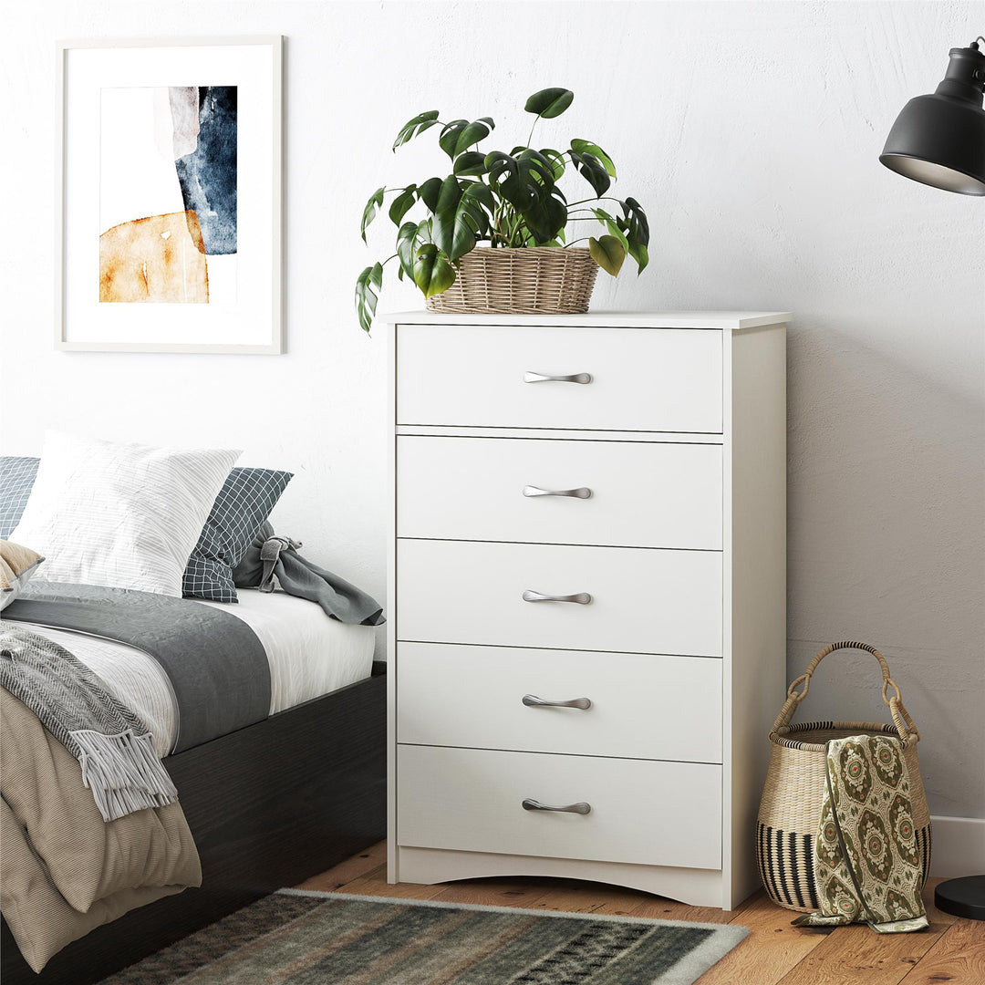 5 drawer dresser chest  - Ivory Oak