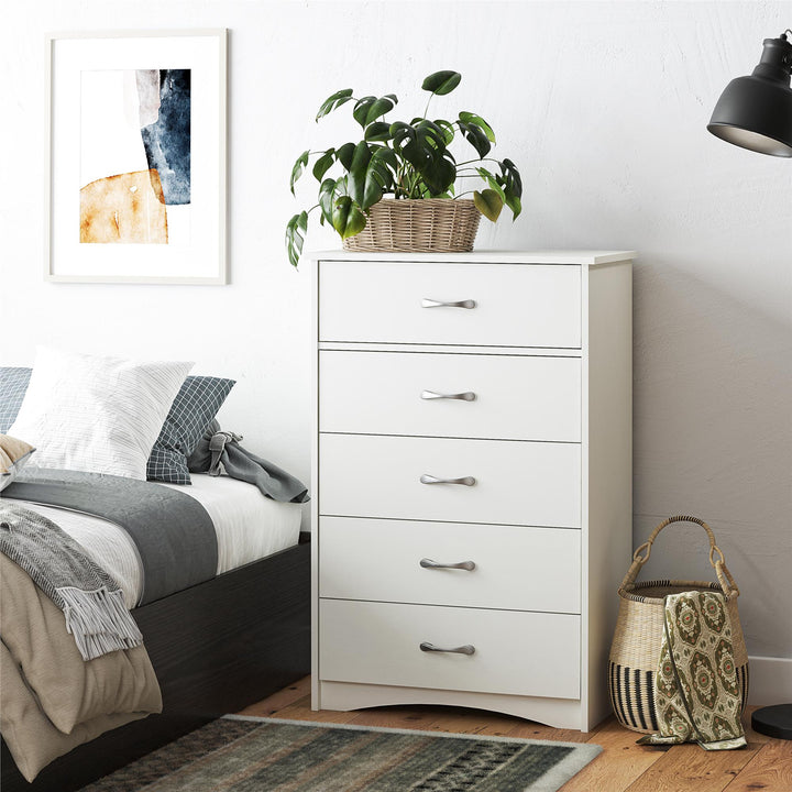 5 drawer dresser chest  - Ivory Oak