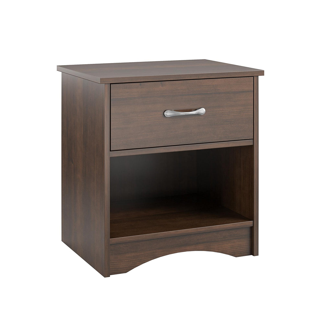 open nightstand with drawer  - Cherry Oak