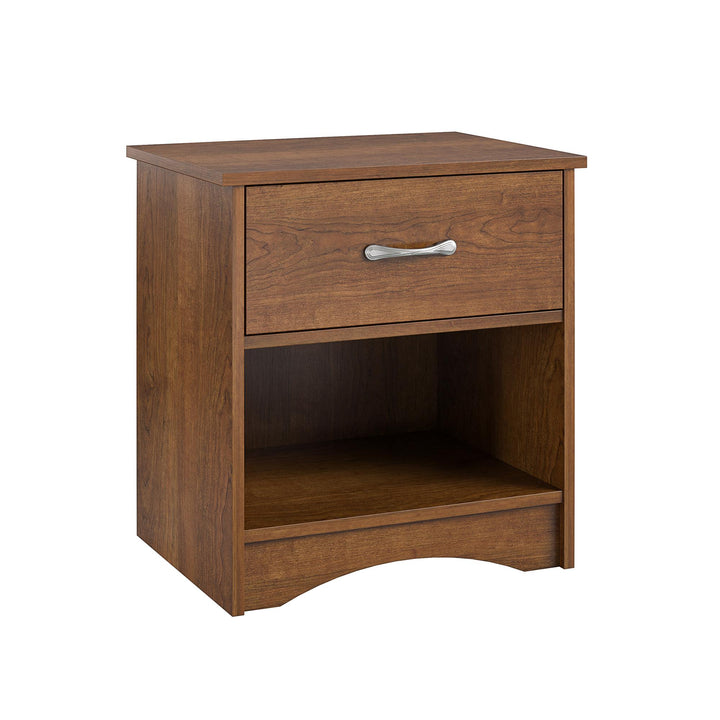 Jerry Hill Nightstand with Drawer - Brown Oak