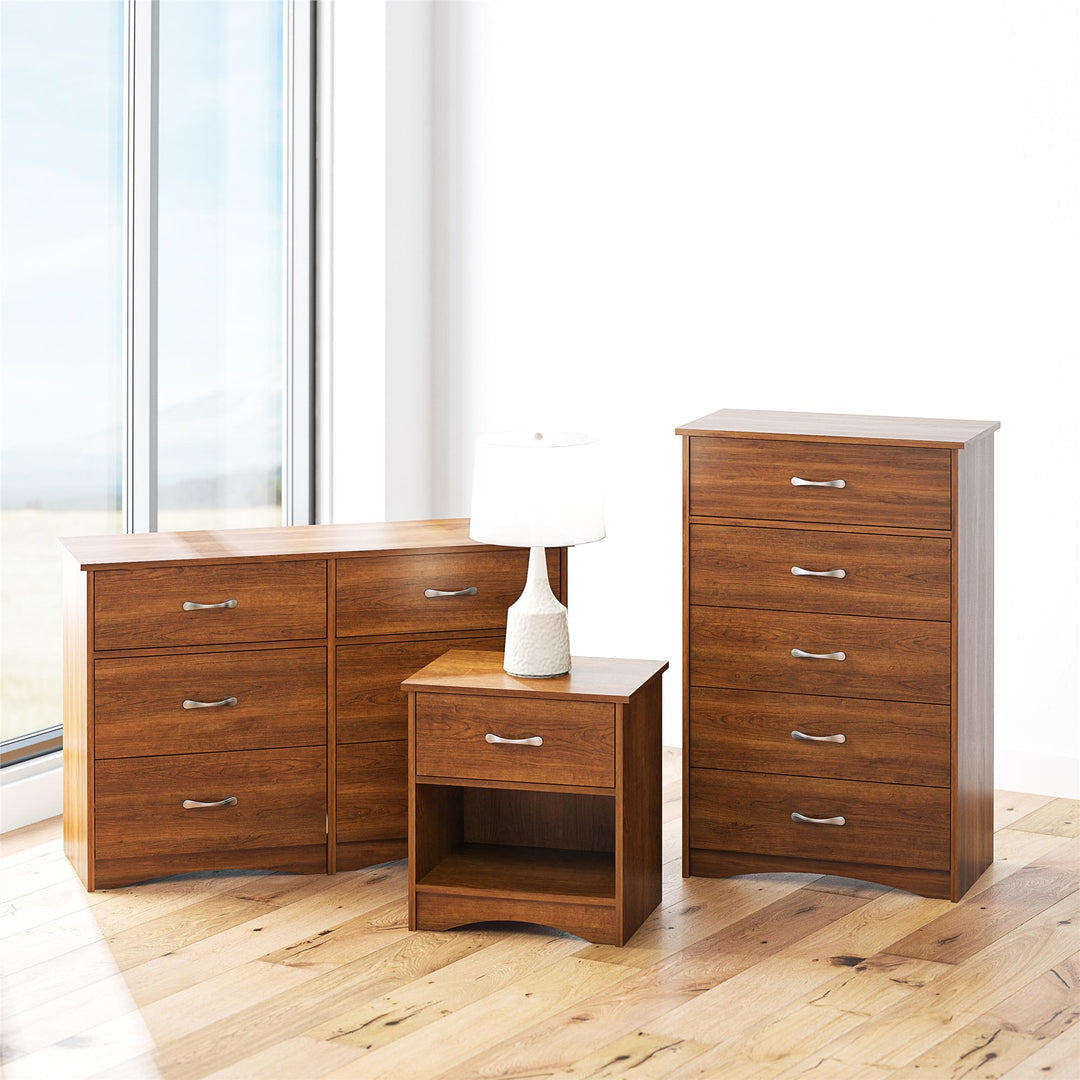 Jerry Hill Nightstand with Drawer - Brown Oak