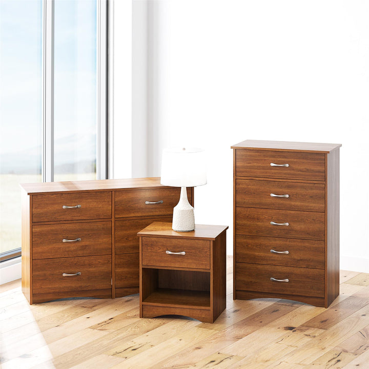 Jerry Hill Nightstand with Drawer - Brown Oak