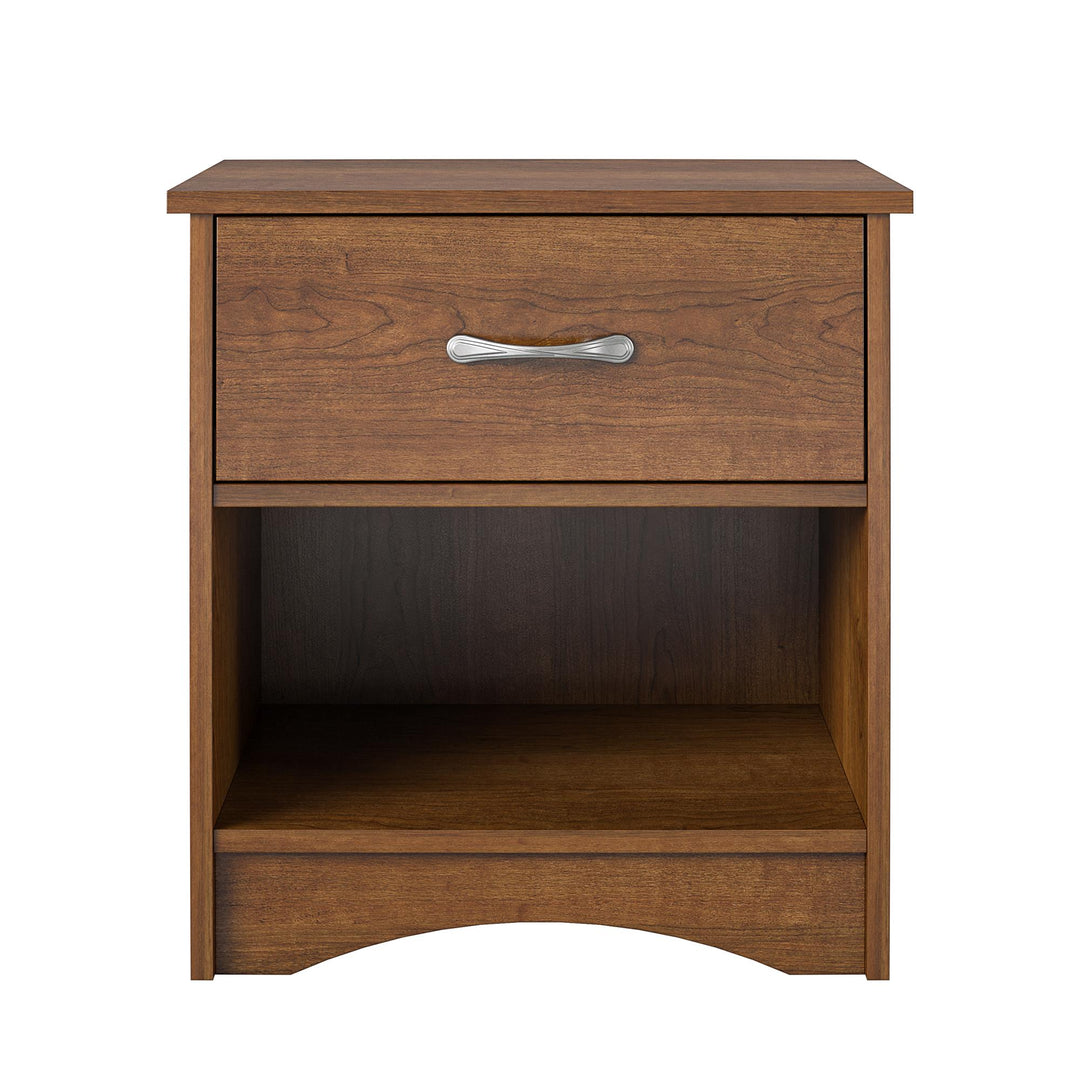 Jerry Hill Nightstand with Drawer - Brown Oak