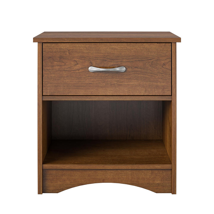 Jerry Hill Nightstand with Drawer - Brown Oak