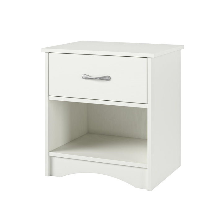 Jerry Hill Nightstand with Drawer - Ivory Oak