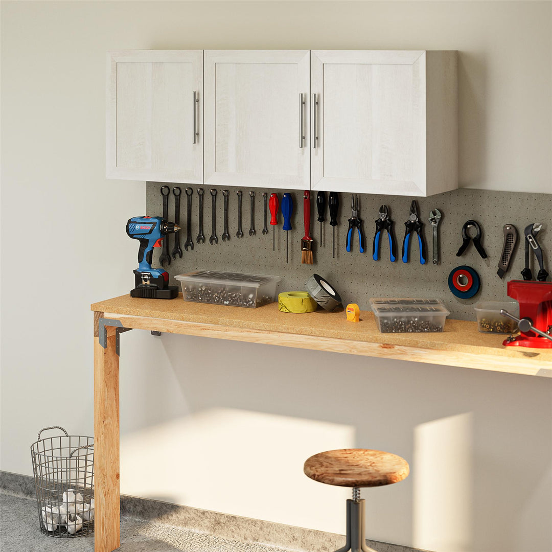Camberly Contemporary 54 Inch Wall Cabinet -  Ivory Oak