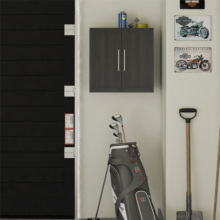 Modern 24 Inch Wall Cabinet -  Black Oak