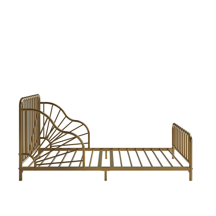 Quinn Whimsical Metal Toddler - Gold - Crib & Toddler Mattress