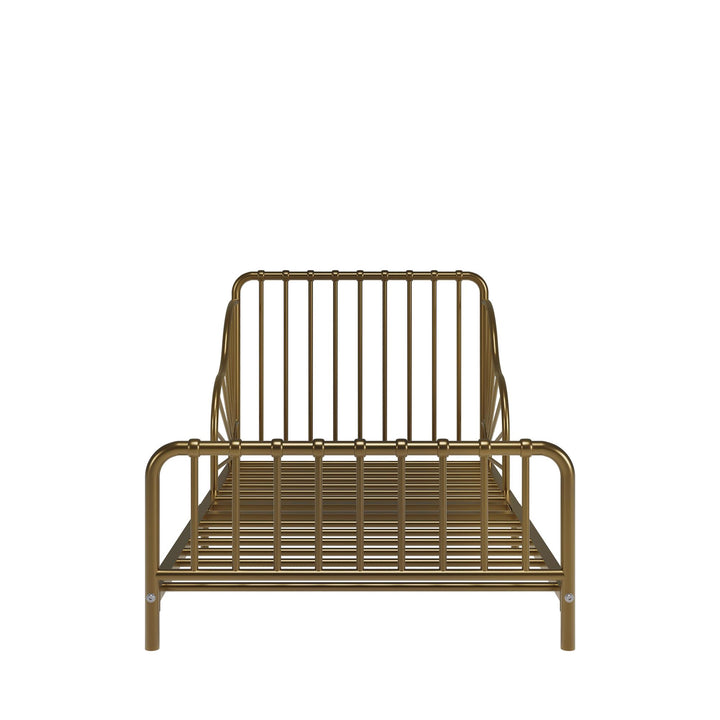 Quinn Whimsical Metal Toddler - Gold - Crib & Toddler Mattress