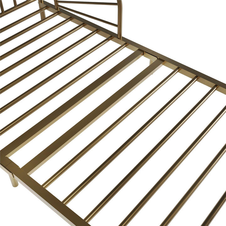 Quinn Whimsical Metal Toddler - Gold - Crib & Toddler Mattress