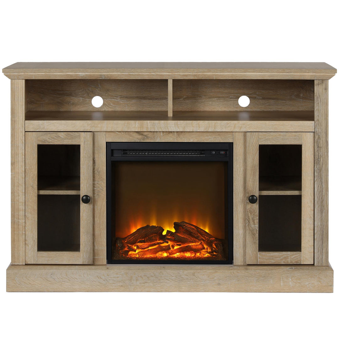 TV Console for 50 Inch with Electric Fireplace Chicago -  Natural