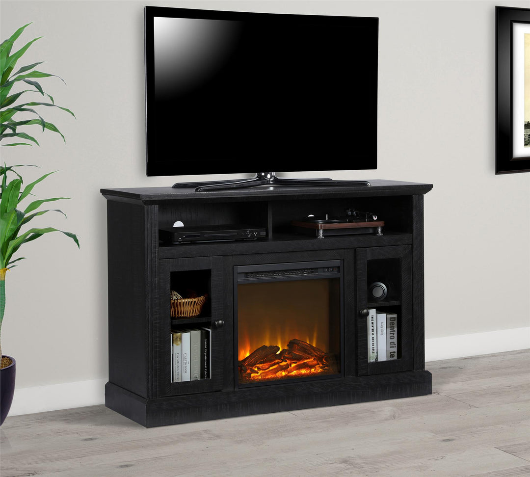 Chicago Electric Fireplace TV Console -  Black Oak