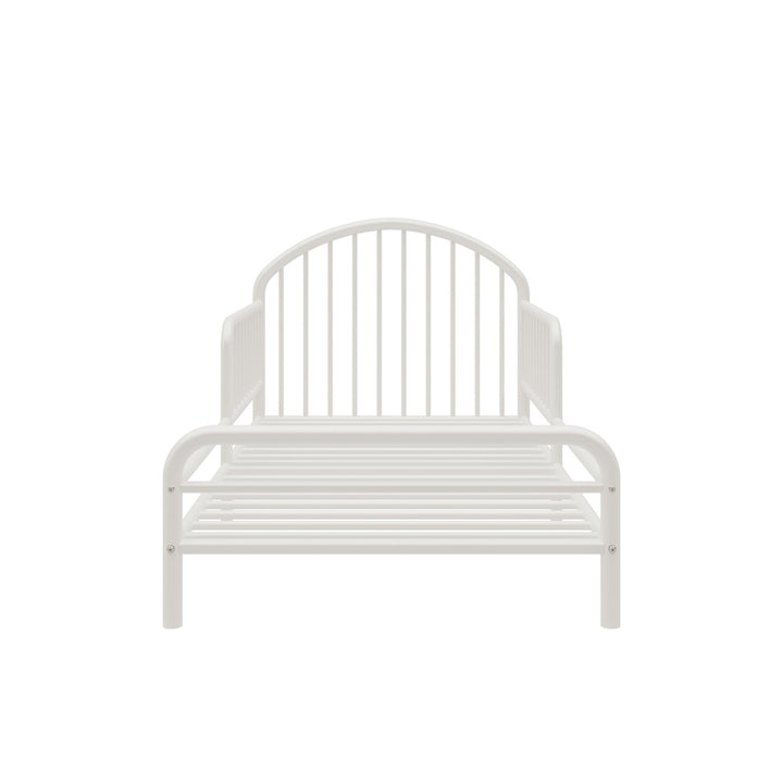 River Metal Toddler Bed with Secured Metal Slats - White - Crib & Toddler Mattress