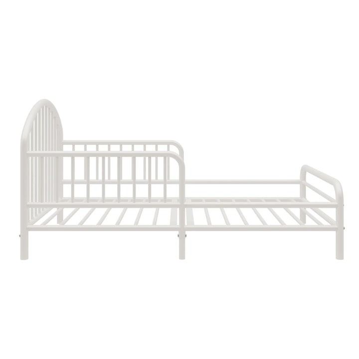 River Metal Toddler Bed with Secured Metal Slats - White - Crib & Toddler Mattress