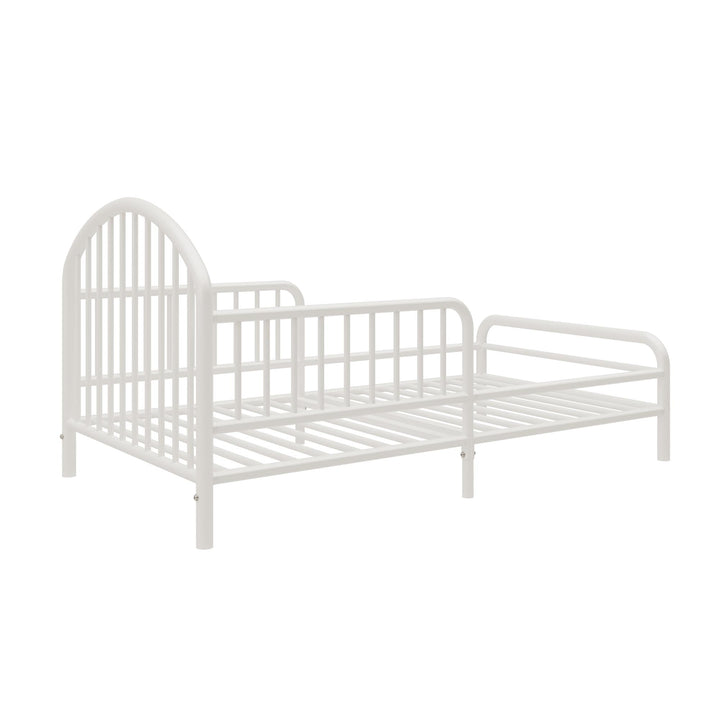 River Metal Toddler Bed with Secured Metal Slats - White - Crib & Toddler Mattress