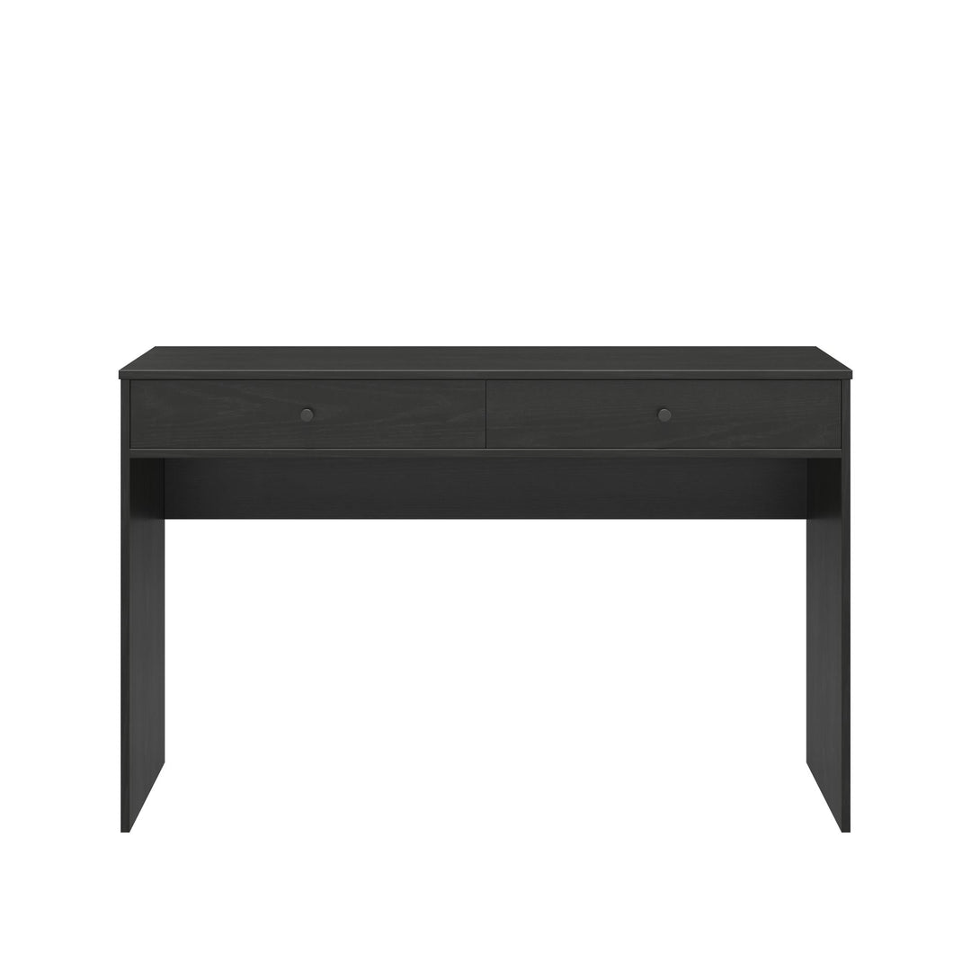 The Loft Simple Desk with 2 Storage Drawers - Black Oak