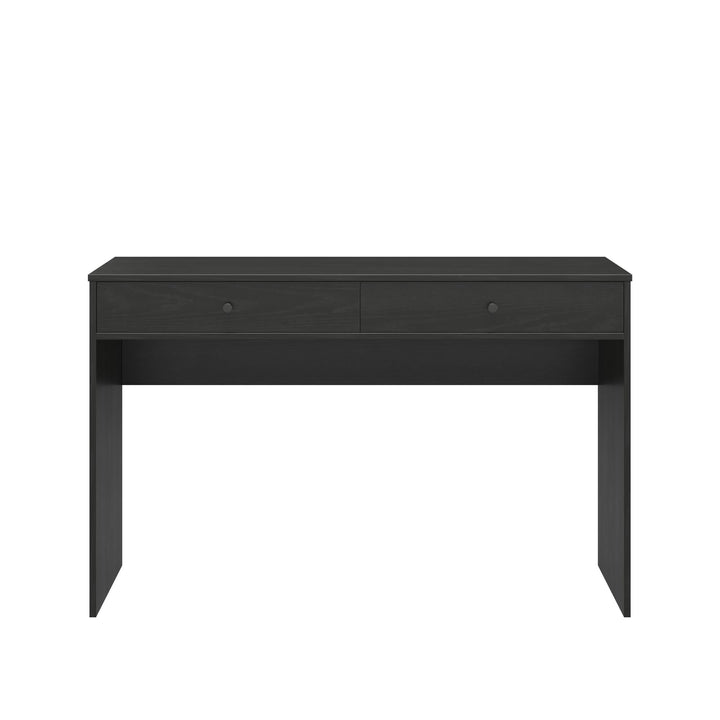 The Loft Simple Desk with 2 Storage Drawers - Black Oak