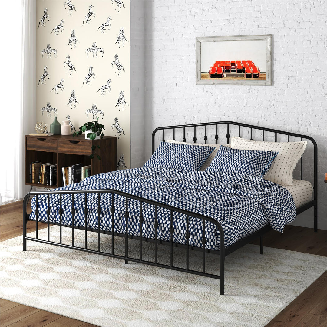 Bushwick Metal Bed - Black - King