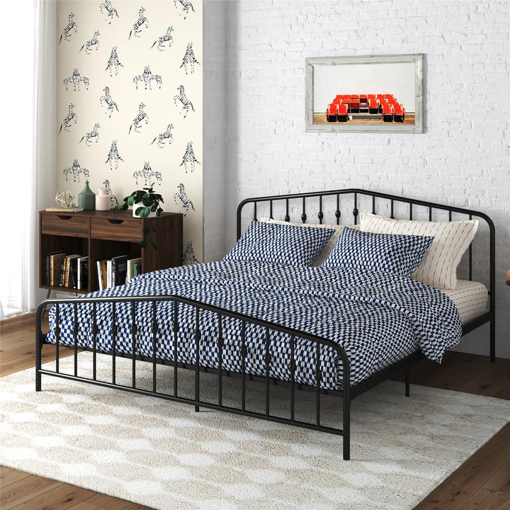 Bushwick Metal Bed - Black - King