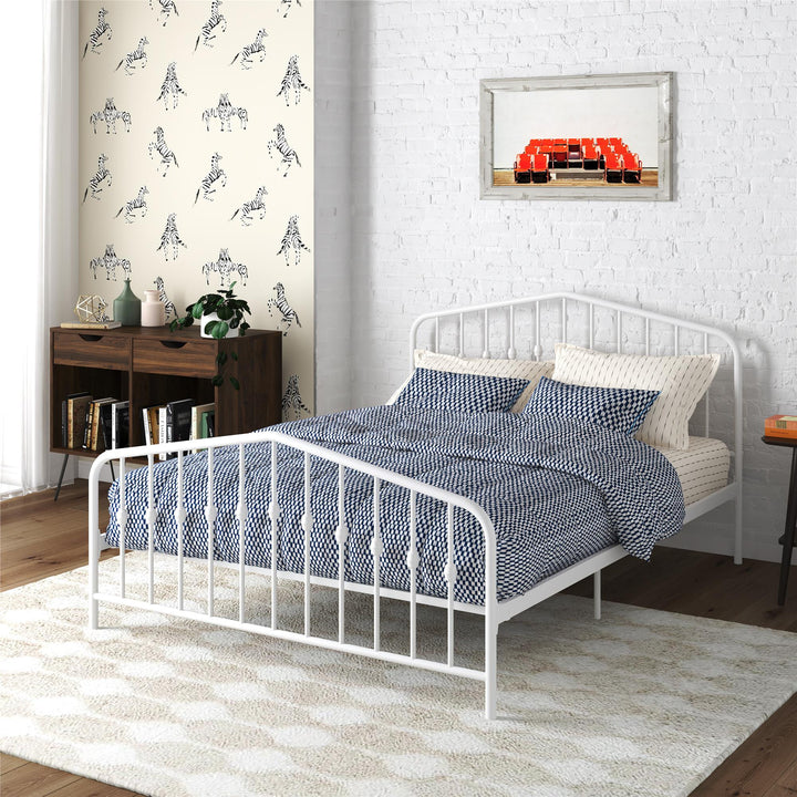 Bushwick Metal Bed - White - Queen